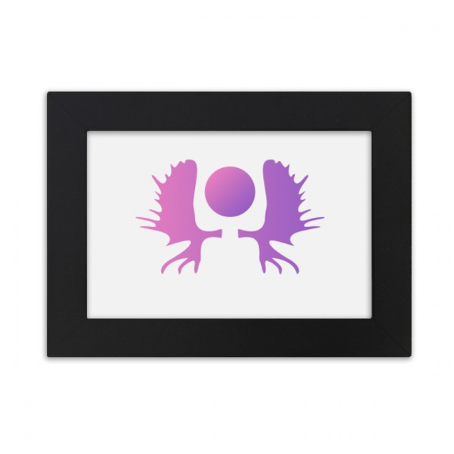 Symmetrical Parts Moose Horn Desktop Photo Frame Ornaments Picture Art Painting