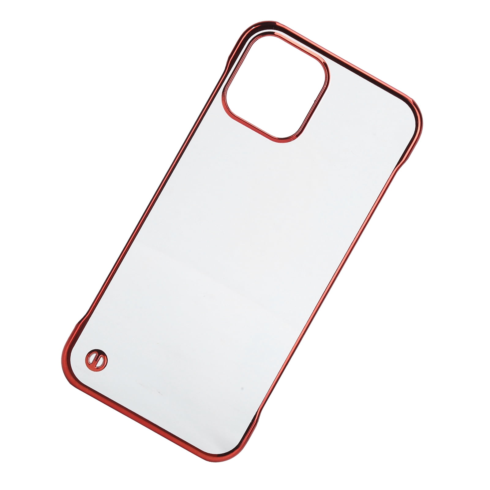 YLSHRF Electroplated Hard PC Phone Case For 12 Half Border Transparent Moblie Phone Cover,Hard Phone Case For 12,Electroplated Phone Case