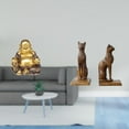 thumbnail image 2 of Estatua de Buda,Figuras de estatuas de Buda Bodhisattva de meditación,Figura de mesa,Estatua de gato sujetalibros para oficina,decoración del hogar,Escultura Sujetalibros Estantes Escritorio, 2 of 8