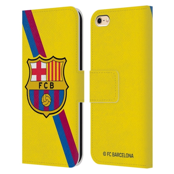 Head Case Designs Officially Licensed FC Barcelona 2019/20 Crest Kit Away Leather Book Wallet Case Cover Compatible with Apple iPhone 6 / iPhone 6s