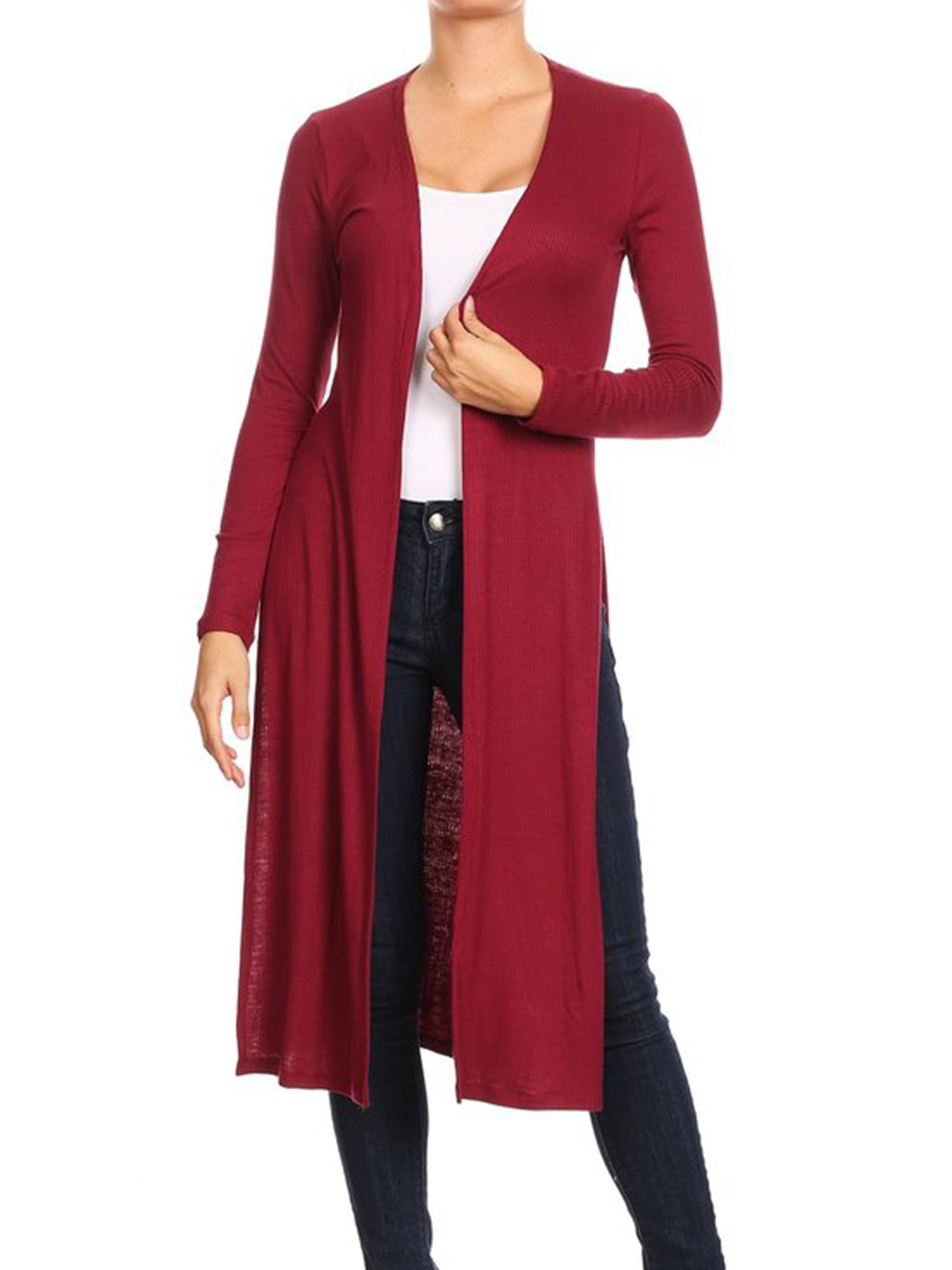 long slit cardigan