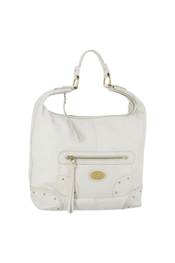 Pre-Owned Bally Vintage Shoulder Bag Leather White Leather Shoulder Bag Bag