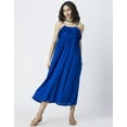thumbnail image 2 of Moomaya Chic Frill Summer Dress For Women, Strappy Solid Maxi, Vacation Dress, 2 of 9