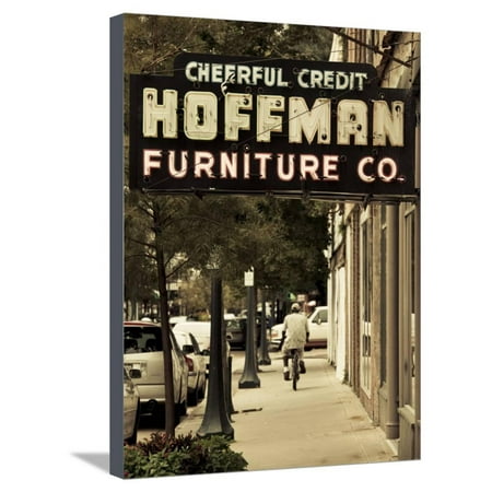 Odd Furniture For Sale USA, Alabama, Mobile, Dauphin Street, Old Neon Sign for Hoffman Furniture Stretched Canvas Print Wall Art By Walter Bibikow ()