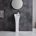 thumbnail image 5 of Rio 35-Inch Tall Freestanding Small Pedestal Sink - 35" x 13" x 11", 5 of 5