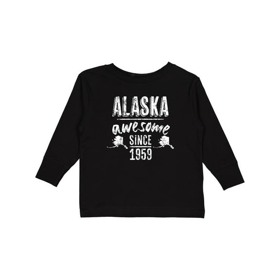 Inktastic Alaska Awesome Since 1959 Boys or Girls Long Sleeve Toddler T-Shirt