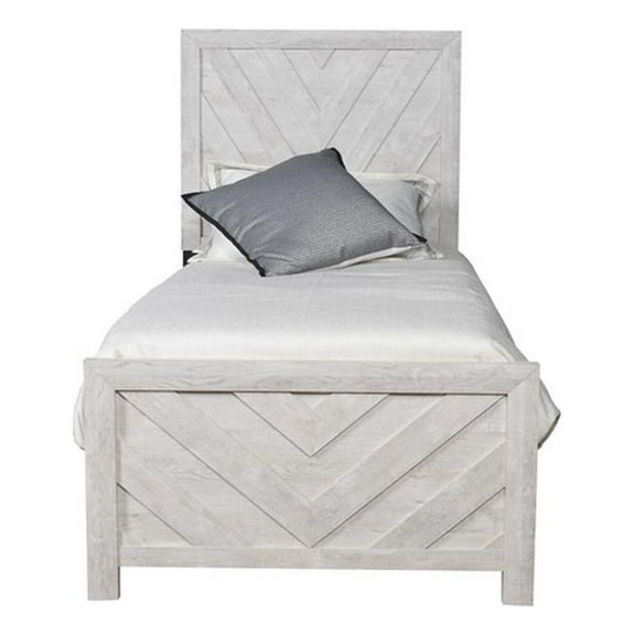 Pemberly Row Modern / Contemporay Twin Bed Made with Wood in Gray