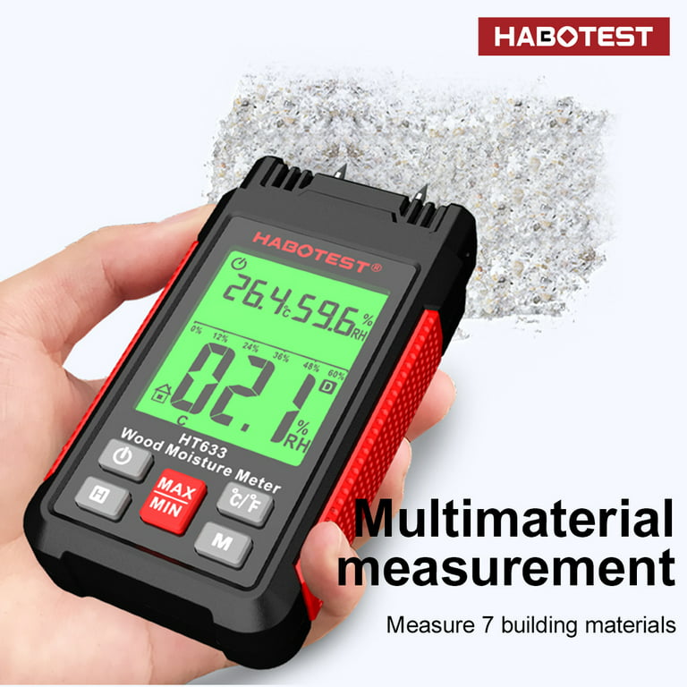 Digital Moisture Meter HABOTEST HT632 Cement Wood Gypsum Material