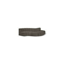 Meridian Furniture Ollie Black Boucle Fabric Modular Sectional ...