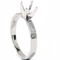thumbnail image 2 of Pompeii 1/4ct Princess Cut Diamond Engagement Ring Semi Mount 14K White Gold (G/H,I1), 2 of 3
