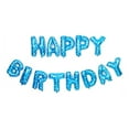 thumbnail image 1 of BIRLON 16 Inch Happy Birthday Balloons, Happy Birthday Banner, Blue with White Star, 1 of 5