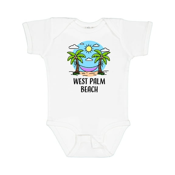 Inktastic Summer Vacation in West Palm Beach Boys or Girls Baby Bodysuit