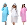 thumbnail image 5 of Bewildely Capa de lluvia Senderismo Chubasquero con capucha Poncho Color sólido Viaje Mujeres Hombres Ropa de lluvia Cubierta de lluvia Paraguas de lluvia, 5 of 5