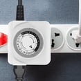 thumbnail image 2 of SUTENGDA 2Pcs 3 Prong Timer Outlet Plug US Indoor Mechanical Outlet Timer with 2 Outlets 24 Hour Plug in Mechanical Light Timer Energy Saving Plug in Electrical Timer for Stage Light, 2 of 9