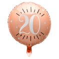 thumbnail image 1 of 20th Birthday Rose Gold Foil Balloon - Superior Float Time, Easy Decor Setup, 1 of 5
