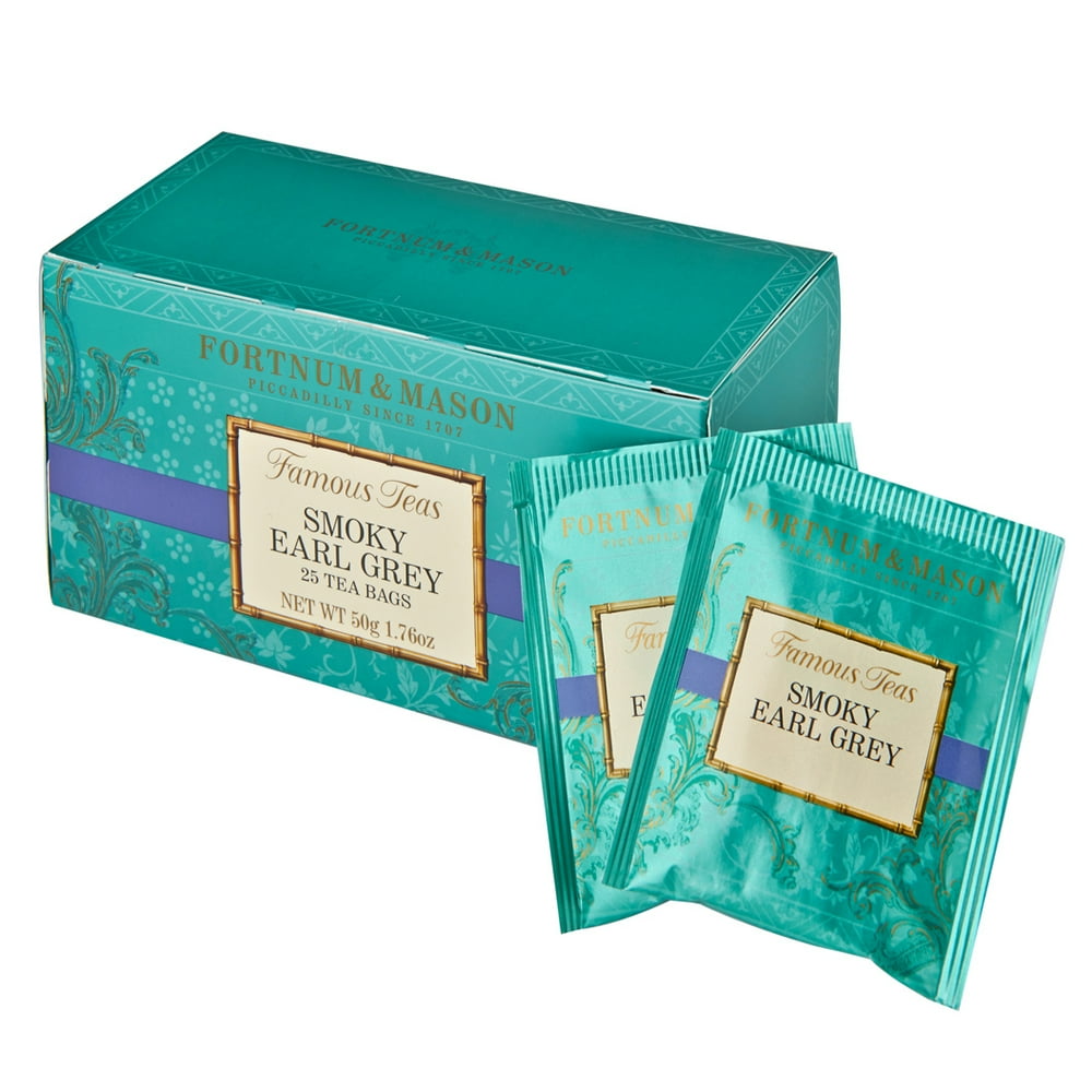 Fortnum and Mason. Smoky Earl Grey 25 Tea Bags (1 Pack) British Tea