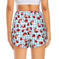 thumbnail image 2 of Rocae Flowers and Lady Bugs for Women's Athletic Shorts Quick Dry Workout Hiking Shorts With Pockets for Running, Yoga, Gym, Sports Medium, 2 of 9