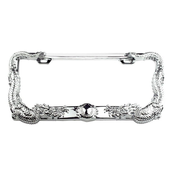 CLA Dragon Metal License Plate Frame - Chrome