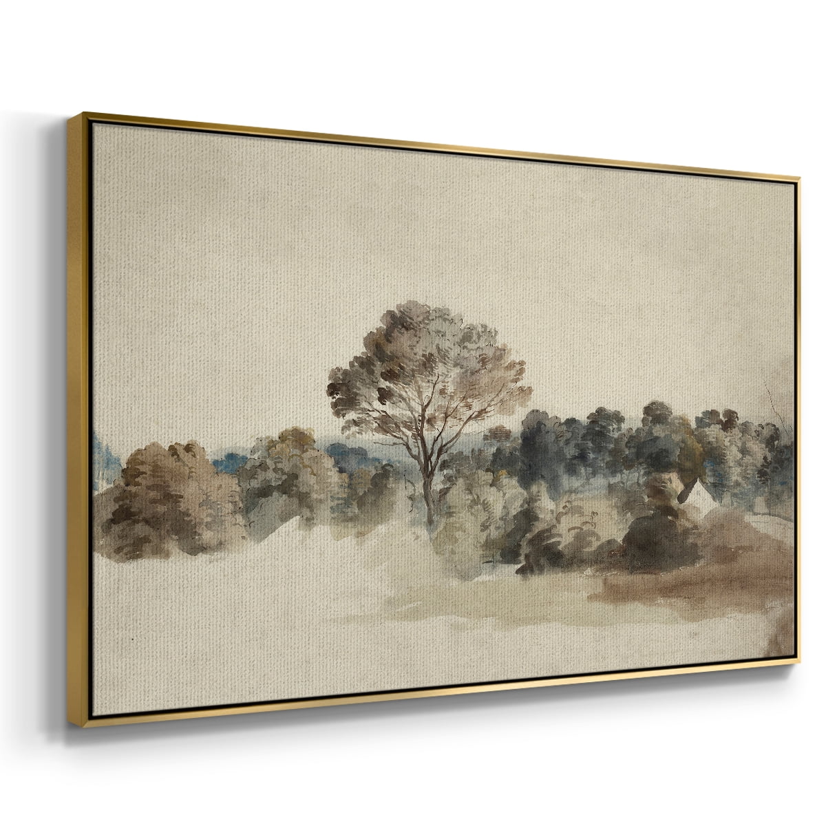 Vintage Landscape-MVI By Wexford Home Framed in Gold Wood Gallery Wrapped Canvas 25 in. x 37 in.