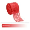 thumbnail image 3 of Uxcell Lace Trim 10 Yards 2 inch Flower Elastic Lace Ribbons for Package Decoration Wedding Headbands Red, 3 of 4