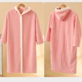 thumbnail image 5 of AINIYS Soft Fleece Bathrobe Hooded Absorbent Robe for Ages 3-10 Stylish Homewear for Daily Use and Travel Cozy Loungewear Absorbent Towel Pink Free Size, 5 of 10