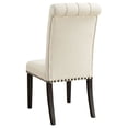 thumbnail image 5 of Alana Fabric Upholstered Dining Side Chair Beige and Smokey Black (Set of 2), 5 of 13