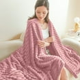 thumbnail image 6 of JoyMoreHome Flannel Throw Blanket 47.24x39.37 Inch, Cozy Stripe Throw for Couch, Sofa and Bed, Warm and Soft Microfiber Ribbed Blanket for All Season, 6 of 6
