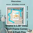 thumbnail image 2 of Tasse Verre 12x12 White Shadow Box (1-Pack) Frame w/ Linen -8 Stick Pins, 2 of 7