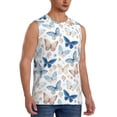 thumbnail image 2 of Kdxio Butterfly for Men's Muscle T-shirt,Sleeveless for Workout Running Athletic Gym Lounge Casual, 2 of 7