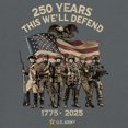 thumbnail image 3 of US Army 250 Years Men's V-Neck T-shirt American Military Veteran DD214 Patriotic, 3 of 7