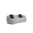 thumbnail image 4 of Accent Sofa Couch,Curved 3 Seat Cloud Couch Boucle Sofa Fabric Couch with Soft Back,Mid Century Modern Comfy Sofa Couch Set for Living Room Apartment,Beige, 4 of 6