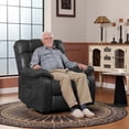thumbnail image 3 of FLEXISPOT Dual Motor Power Lift Recliner Chair for Elderly with Massage and Heat, Oversized Lay Flat Sleeping Recliner with USB Charging Ports, Dark Gray, 3 of 11