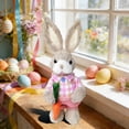 thumbnail image 4 of Wozhuo Miniature Handmade Grass Rabbit 23cm Handcrafted Natural Decor, 4 of 5