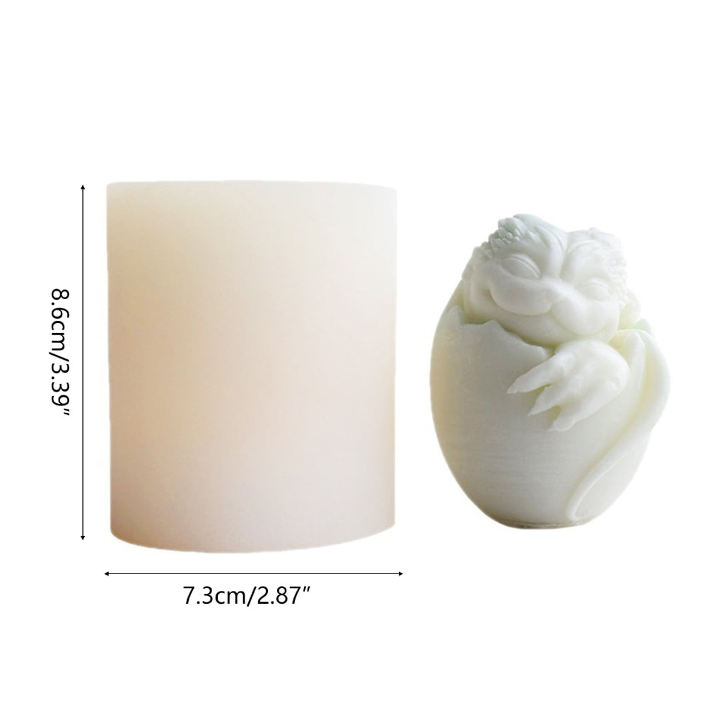 Geemin Easter Dragon Kitten Egg Epoxy Resin Silicone Mold Candle Making Polymer Mould