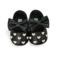 thumbnail image 2 of Baby Girls Soft Soled Bowknot Dress Shoes Flats Newborn Anti-slip Crib Shoes Prewalker 0-28M, 2 of 5