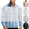 thumbnail image 4 of Men Vertical Rib Knit Jackets Liweisiy Full Zip Stand Collar Oversized Long Sleeve Coat Casual Cardigan Coat Khaki 3XL, 4 of 8