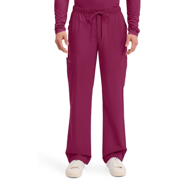 Cherokee Workwear Professionals Men Scrubs Pant Tapered Leg Drawstring Cargo WW190