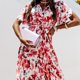 thumbnail image 5 of Vestido a media pantorrilla con estampado de manga corta y cuello en V bohemio a la moda para mujer Fridja  bnh5988, 5 of 9