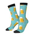 thumbnail image 1 of Fotbe Beer Calcetas Largas con Estampado para Hombre y Mujer – Calcetas de Compresión Transpirables y Elásticas, Viajar y Uso Diario Talla 5-11, 1 of 6