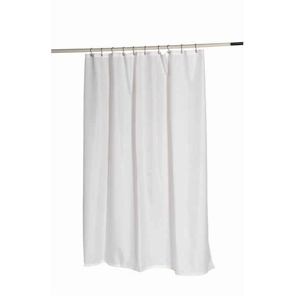 Live Life Water Repellant Nylon Fabric Shower Curtain Liner(70" x 72") - White