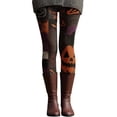 thumbnail image 2 of Halloween Gray Women's Soft Leggings knit High Waisted Tummy Control No See Through Workout Yoga Cycling Tights Pants 2XL, 2 of 4