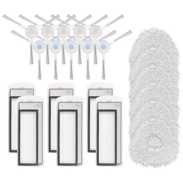 Serie de 22 piezas Adecuado para accesorios de robot barredor Narwal T10 Filtro de cepillo lateral Pantalla de filtro Paño de fregona