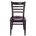 thumbnail image 4 of Ladderback Side Chair in Mahogany with Wood Seat (Set of 2), 4 of 5