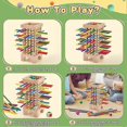 thumbnail image 5 of Wooden Board Game Toys, 42 Colourful Sticks Dice Game Math Educational Toy, Family Fun Ball Dropping Game, 5 of 5