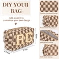 thumbnail image 3 of Bolsa de maquillaje SOIDRAM Checkered Preppy Cosmetic Brown, 6 unidades, 3 of 7