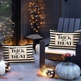 thumbnail image 6 of Halloween Pillows,Halloween Pillow Covers,Trick or Treat Bat Striped Pillows Decorative Outdoor Halloween Throw Pillows,Lumbar Watercolor Cushion Cover 12x20 Inch(2023-2-12), 6 of 6