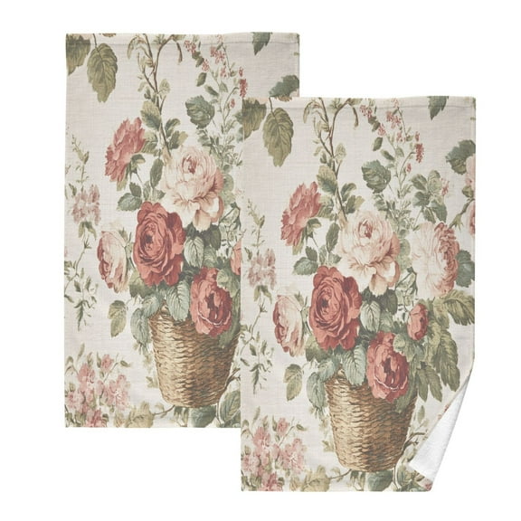 BZSMCE Face Towel Hand Towel Bath Towel Cotton Bath Towel Sets Hand Bath Towels Fashion Floral Basket Delight Pattern