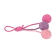 thumbnail image 2 of Bola de sisal colgante para gato, masticable, colorida, interactiva, de cuerda de sisal, juguete para mascotas de interior, color rosa, morado, 2 of 14