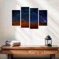 thumbnail image 2 of Elephant Stock Starry Sky Over Giza Pyramids Wall Art - Horizontal Multi Panel Canvas - Living Room Wall Decor - Religion And Spirituality Multi Panel - Black And Brown Decor - 24" x 14", 2 of 4