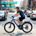 thumbnail image 4 of TST Electric Bike for Men, Peak 1000W E Mountain Bike, Electric Bicycle, 27.5" Tire EBike, Hydraulic Disc Brakes, 48V/15Ah Battery UL2849, 4 of 10